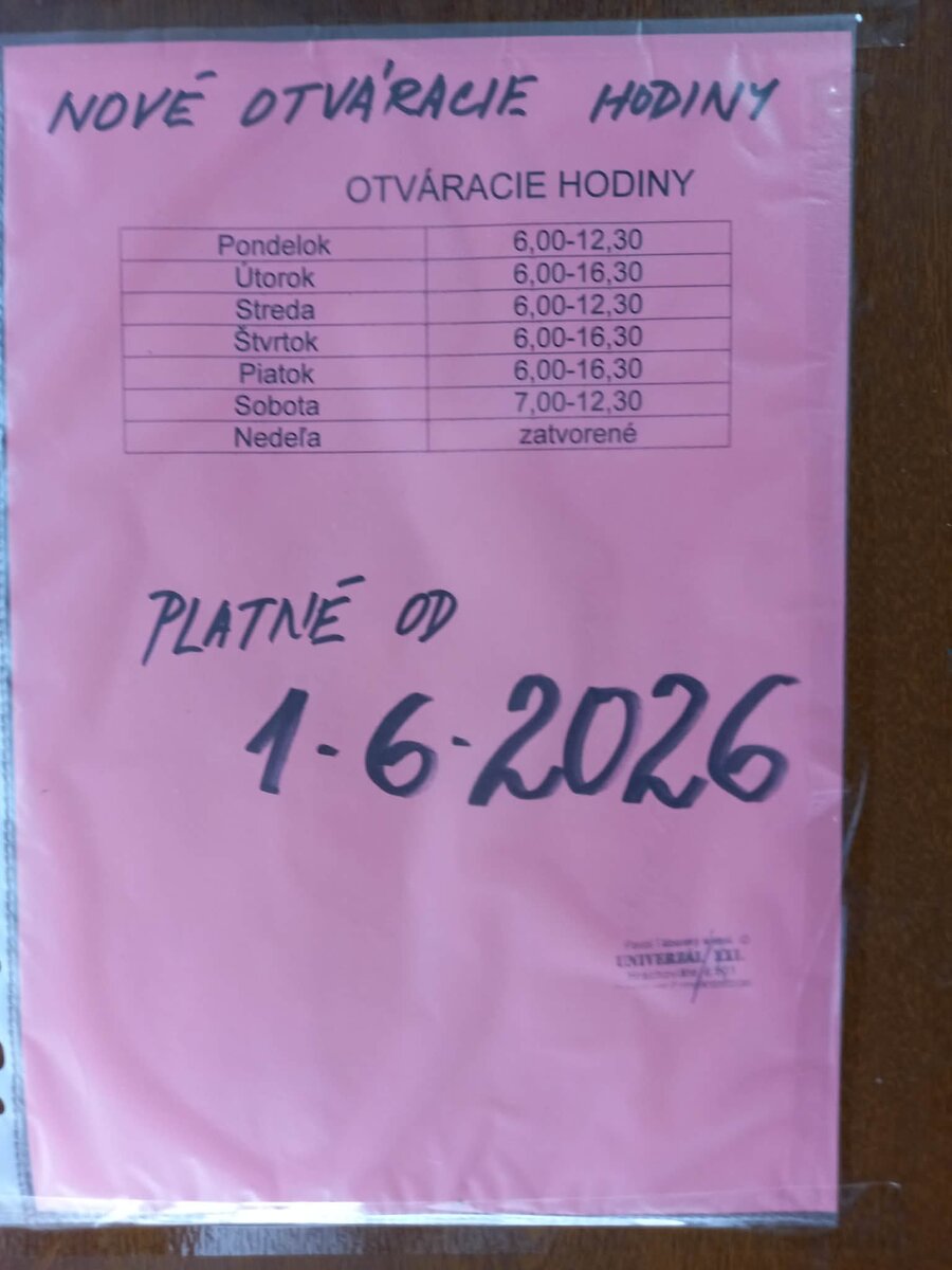 Otváracie hodiny PT